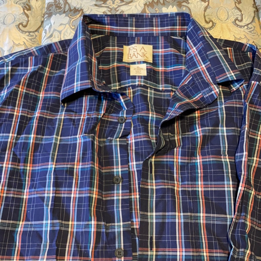 EUC Jos A. Bank men’s long sleeve shirt blue XL